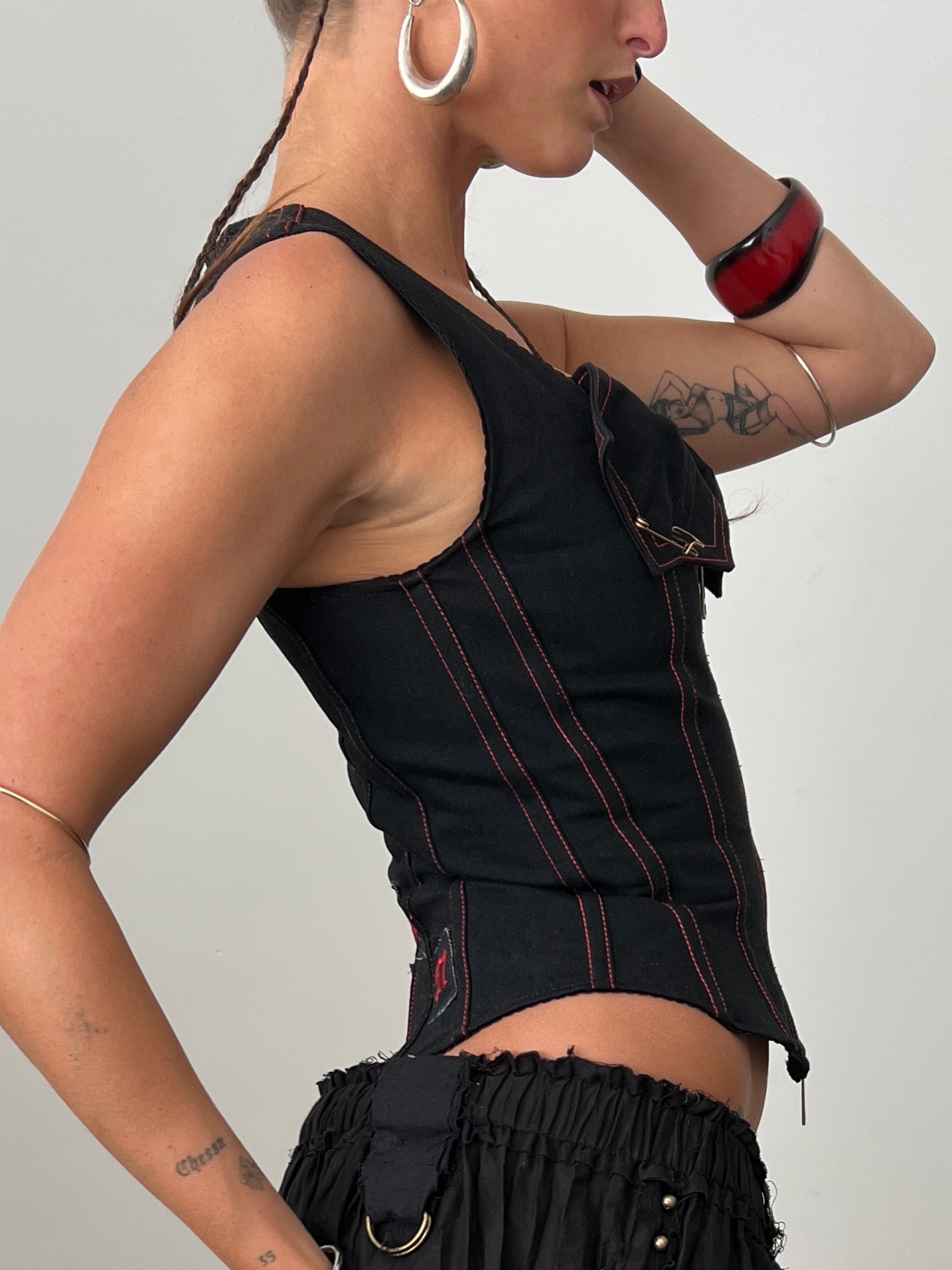 Amy Corset - Black / Red