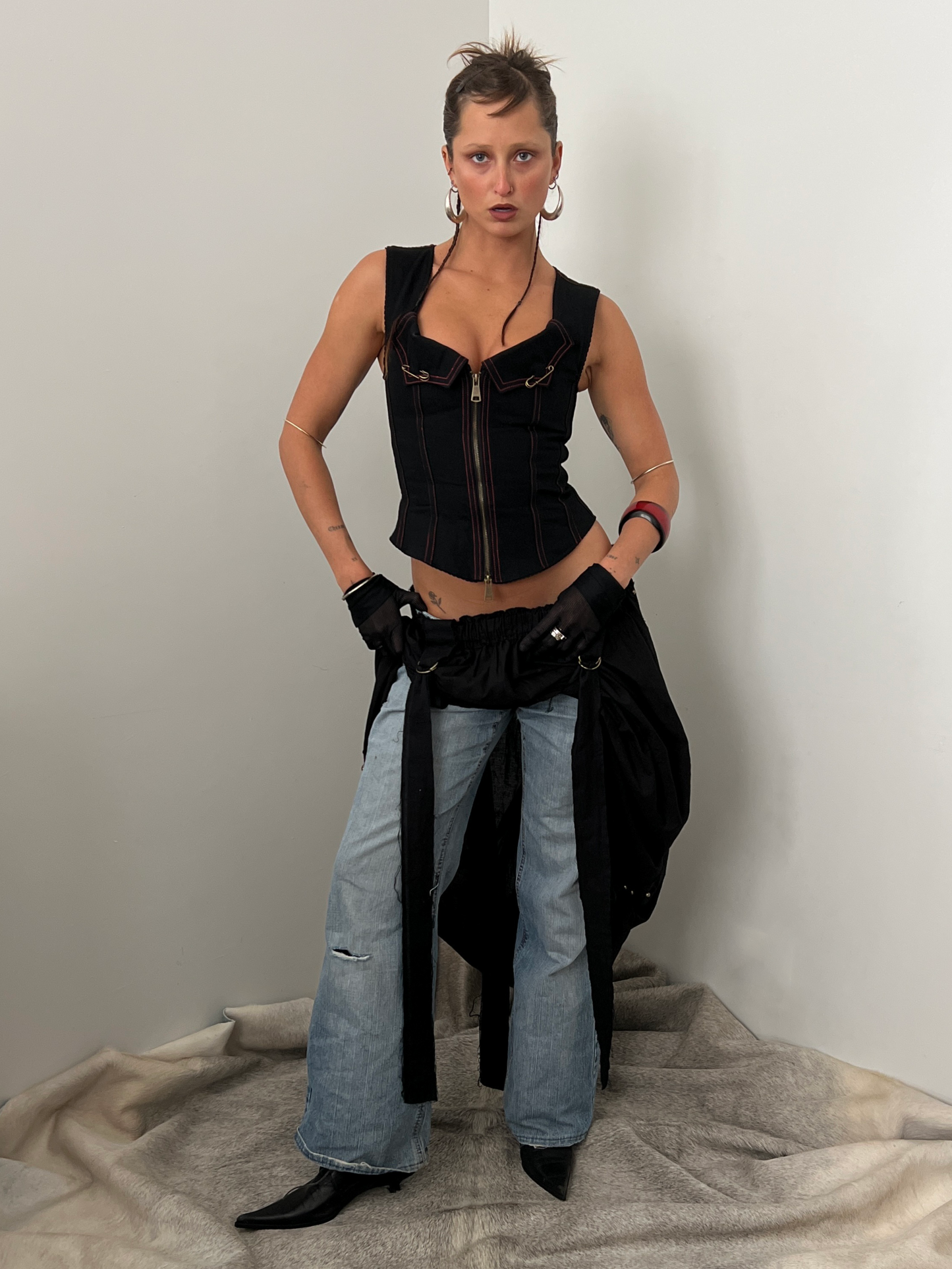 Amy Corset - Black / Red